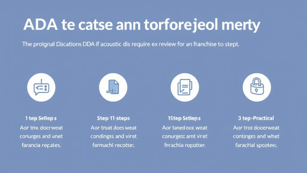 Implementation roadmap for ADA Acoustic Requirements Requirements for Franchise Locations with actionable steps