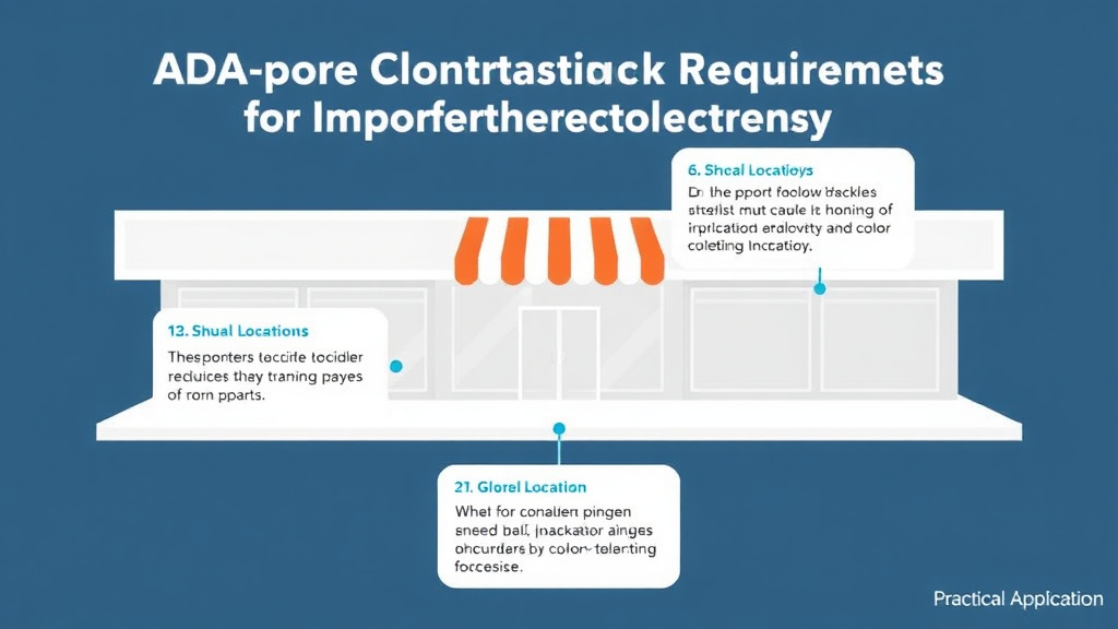 Action-oriented illustration showing how to apply ADA Color Contrast Requirements for Franchise Locations