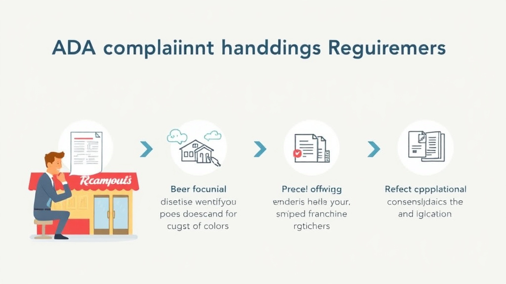Process flow illustration for putting ADA Complaint Handling Requirements for Franchise Locations into action