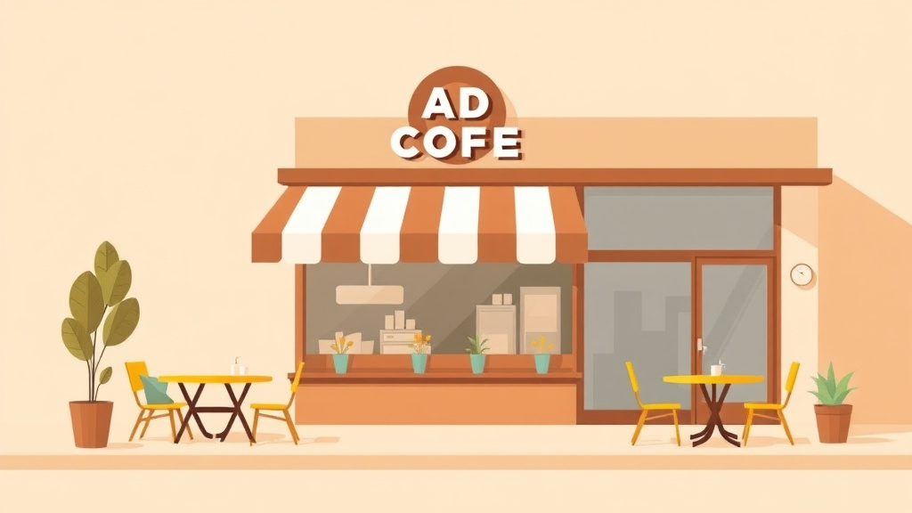 A professional illustration depicting ADA Compliance for Coffee Shop Franchise Locations