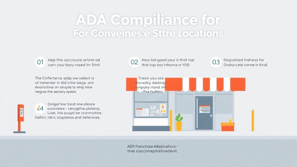 Process flow illustration for putting ADA Compliance for Convenience Store Franchise Locations into action