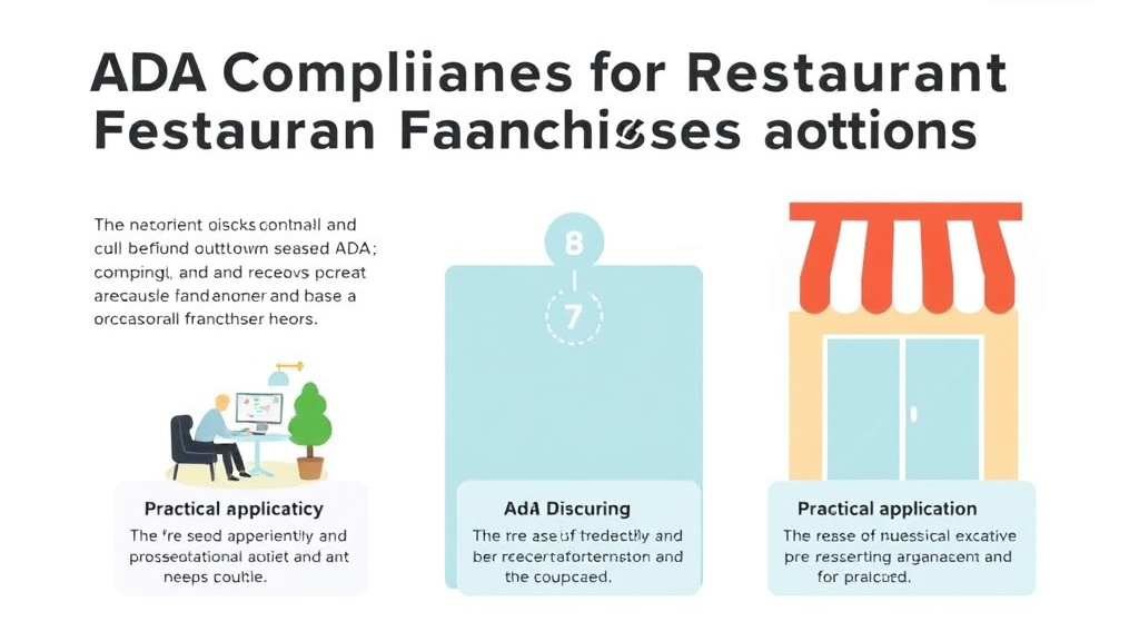 Action-oriented illustration showing how to apply ADA Compliance for Restaurant Franchise Locations
