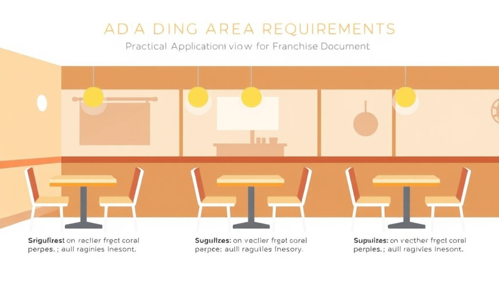 Process flow illustration for putting ADA Dining Area Requirements for Franchise Locations into action
