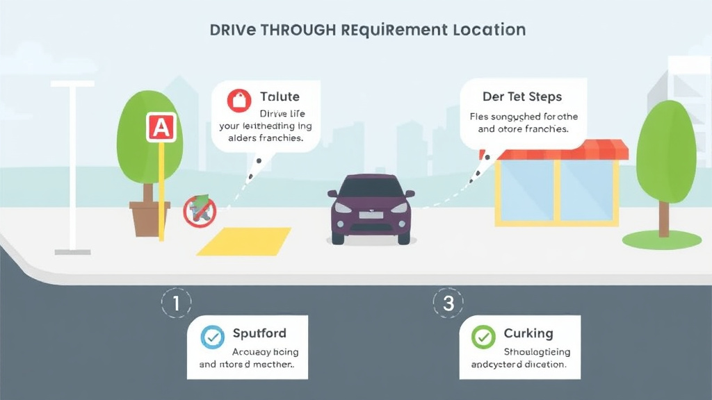 Process flow illustration for putting ADA Drive Through Requirements for Franchise Locations into action