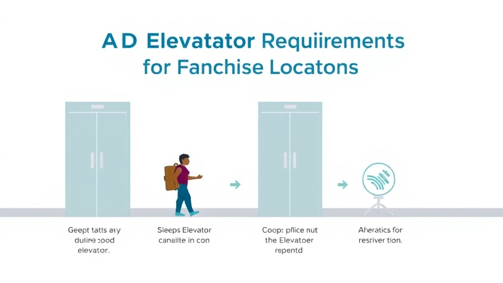 Real-world application diagram for ADA Elevator Requirements for Franchise Locations