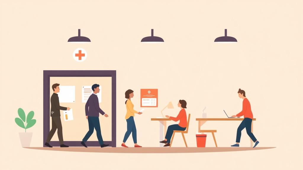 Educational graphic covering the essentials of ADA Emergency Evacuation Requirements for Franchise Locations