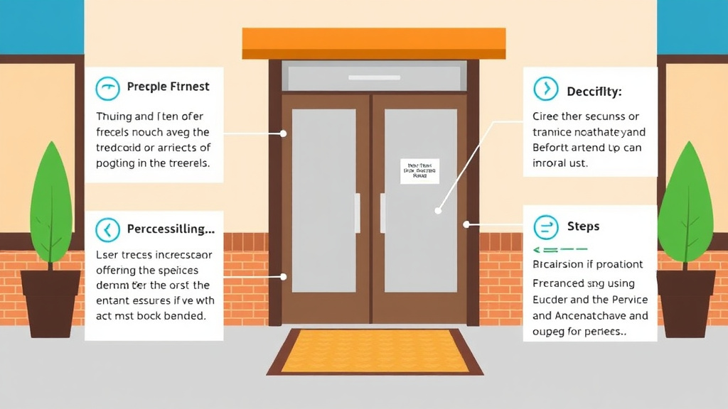 Process flow illustration for putting ADA Entrance Accessibility Requirements for Franchise Locations into action