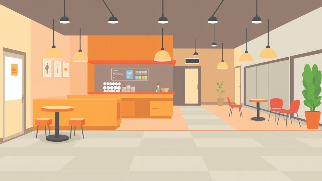 Educational graphic covering the essentials of ADA Floor Surface Requirements for Franchise Locations