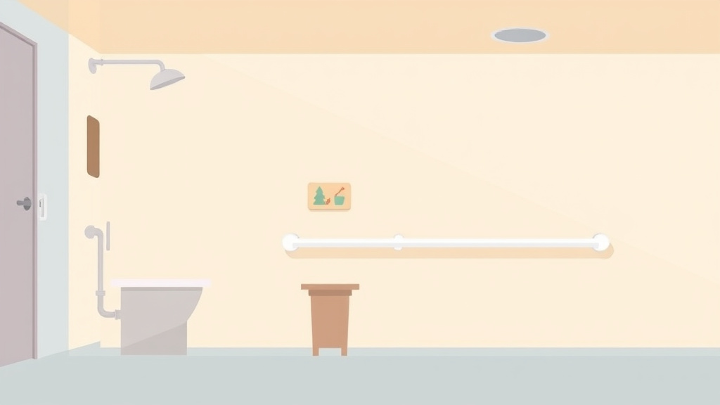 Illustration breaking down the fundamentals of ADA Grab Bar Placement Requirements for Franchise Locations