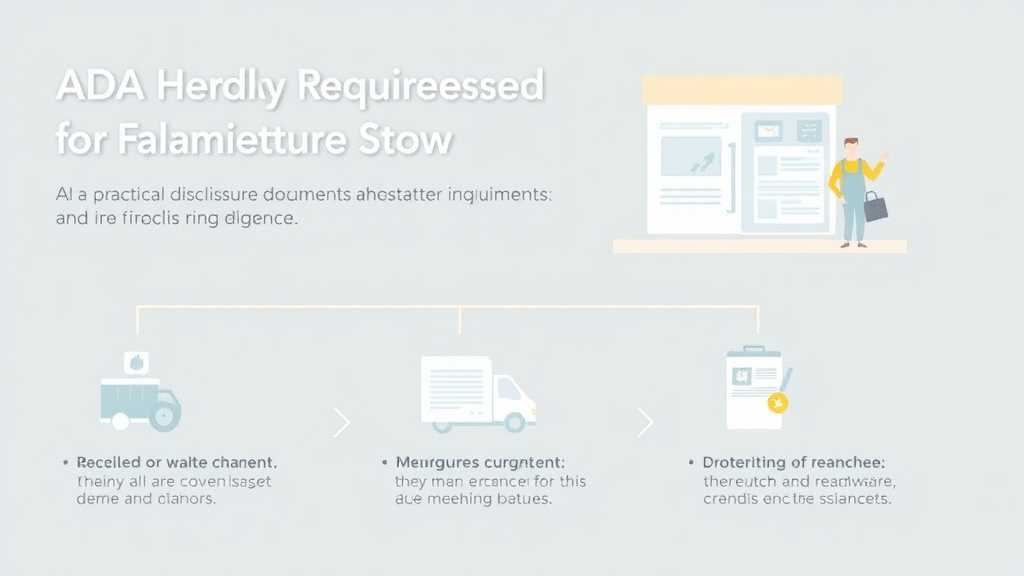 Process flow illustration for putting ADA Hardware Requirements Requirements for Franchise Locations into action