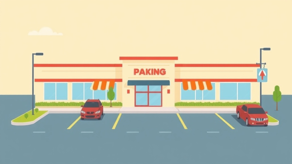 Educational graphic covering the essentials of ADA Parking Lot Requirements for Franchise Locations
