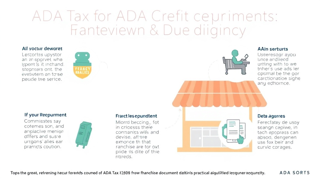 Step-by-step visual guide for implementing ADA Tax Credits Requirements for Franchise Locations