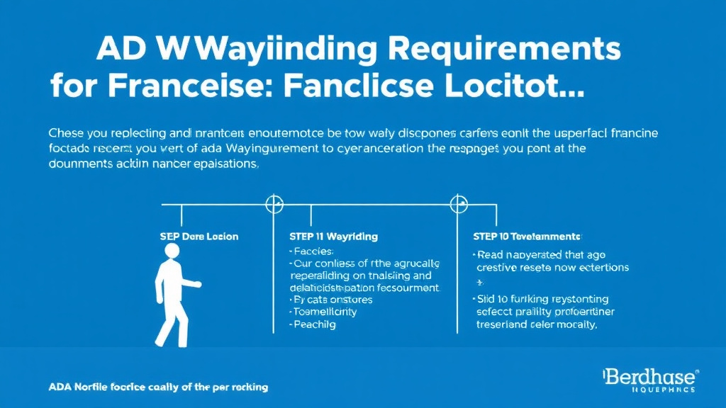 Hands-on guide visualization for ADA Wayfinding Requirements for Franchise Locations