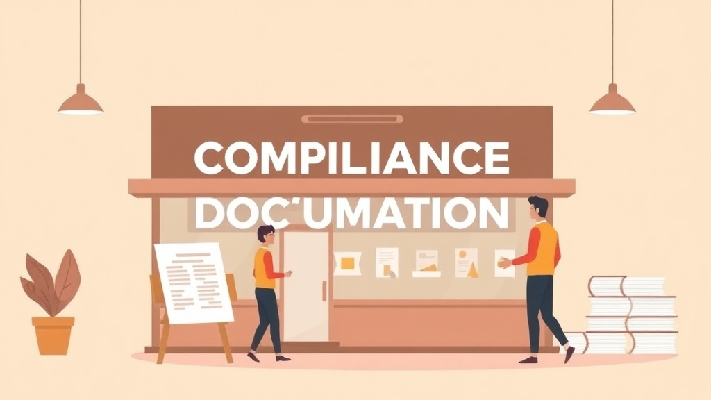 A professional illustration depicting compliance Documentation: Signage for Franchise Operators