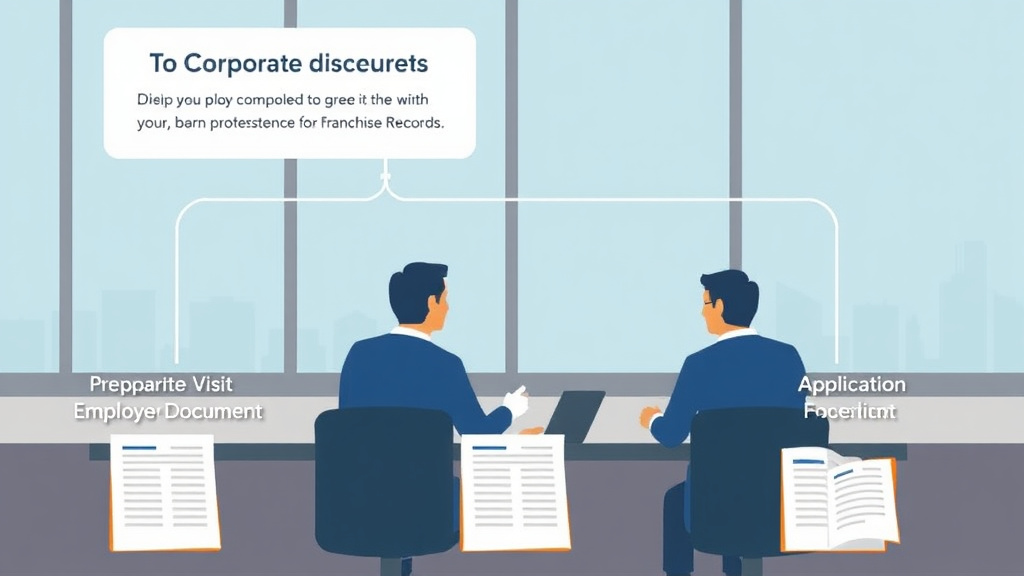 Step-by-step visual guide for implementing corporate Visit Preparation: Employee Records for Franchise Operators