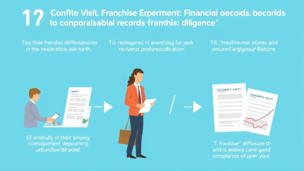 Process flow illustration for putting corporate Visit Preparation: Financial Records for Franchise Operators into action