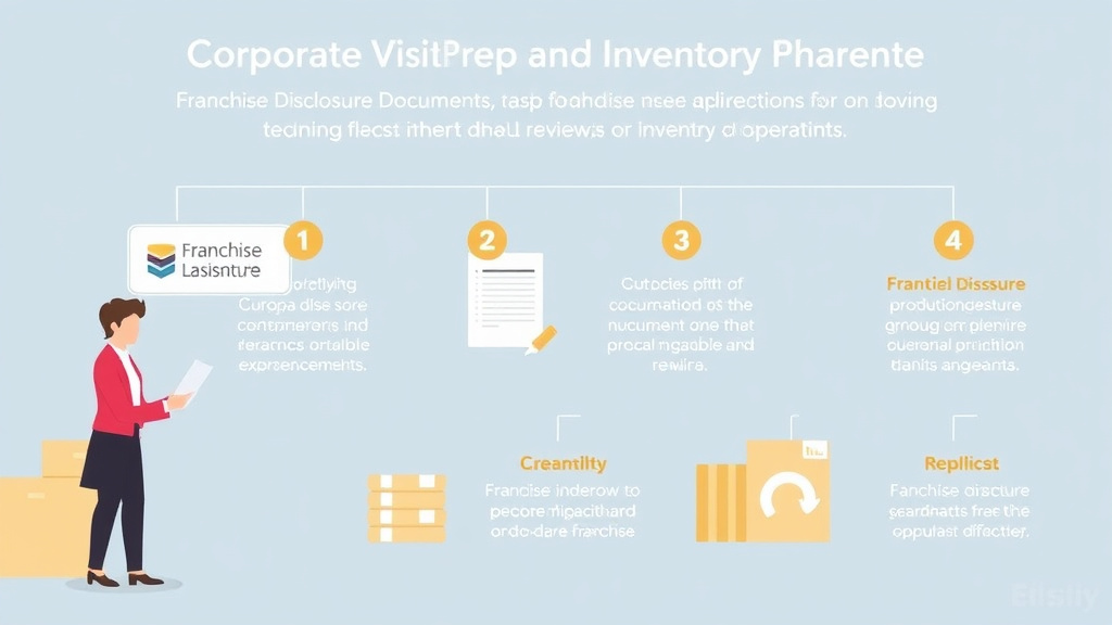 Process flow illustration for putting corporate Visit Preparation: Inventory Management for Franchise Operators into action