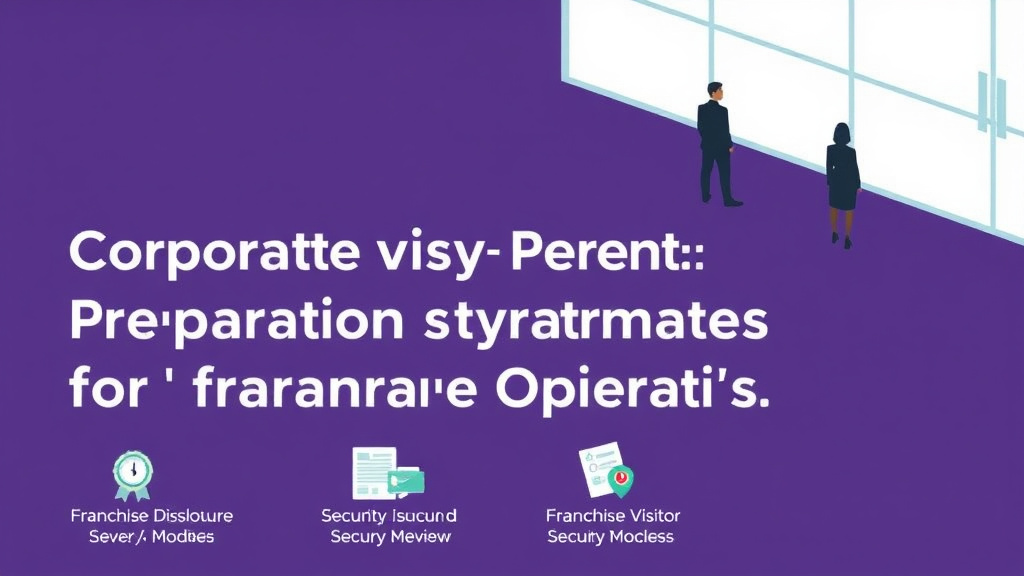 Real-world application diagram for corporate Visit Preparation: Security Systems for Franchise Operators
