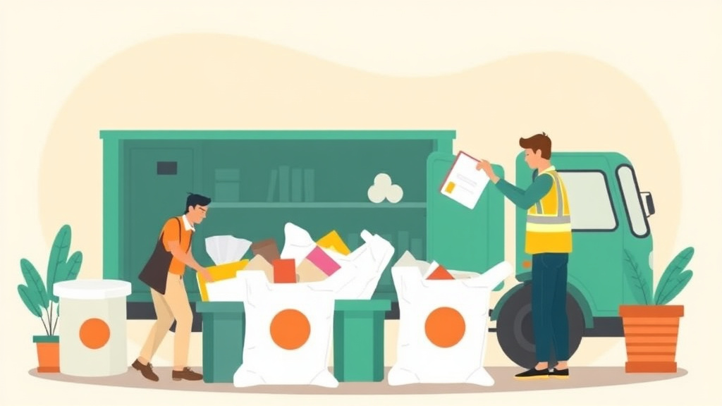 Educational graphic covering the essentials of corporate Visit Preparation: Waste Disposal for Franchise Operators