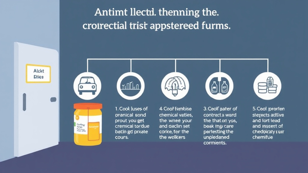 Action-oriented illustration showing how to apply corrective Action Plans: Chemical Storage for Franchise Operators