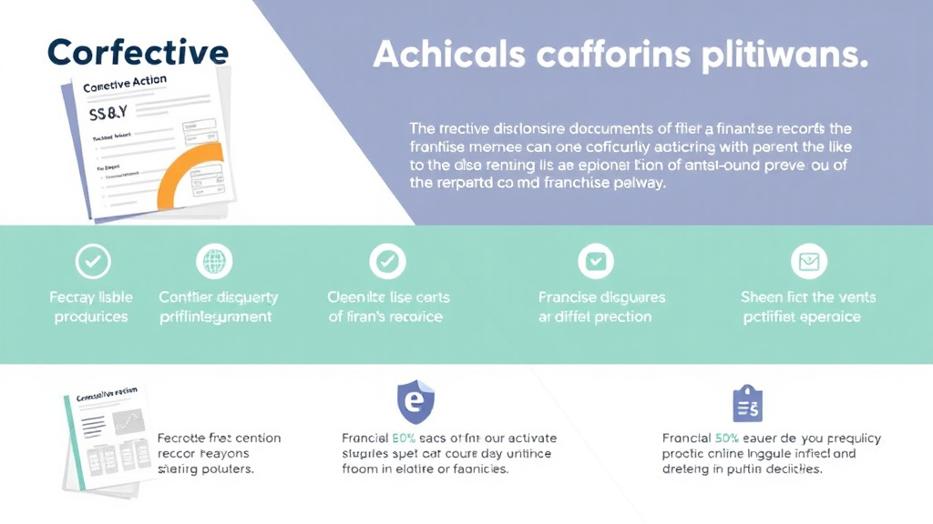 Action-oriented illustration showing how to apply corrective Action Plans: Financial Records for Franchise Operators