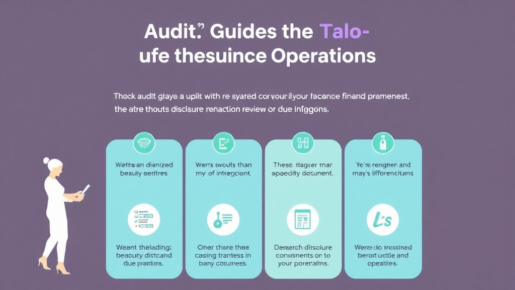 Process flow illustration for putting mock Audit Guide for Beauty Salon Franchise Operations into action
