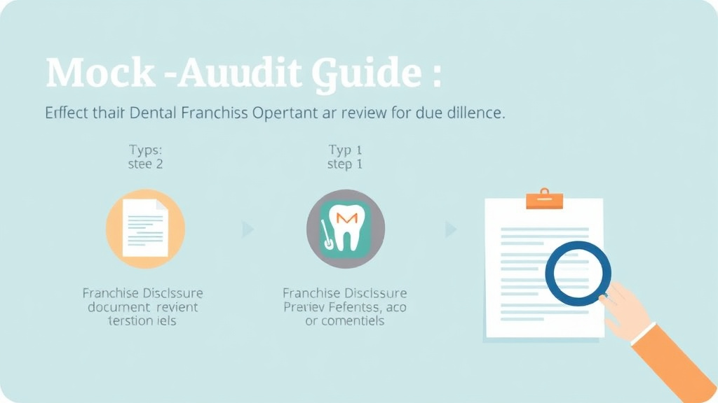 Practical workflow diagram for mock Audit Guide for Dental Franchise Operations