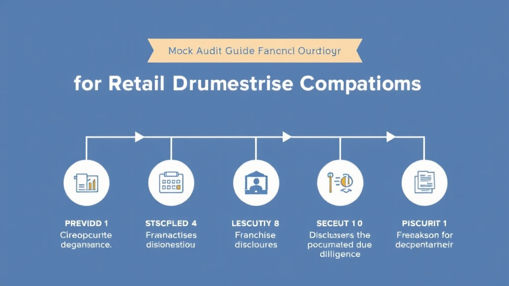 Process flow illustration for putting mock Audit Guide for Retail Franchise Operations into action