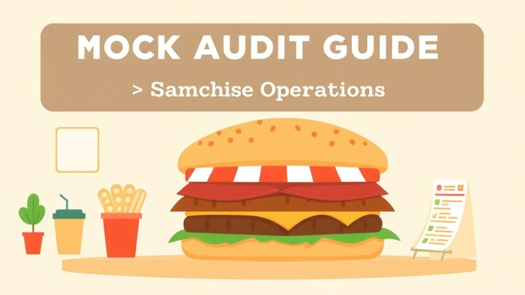 A professional illustration depicting mock Audit Guide for Sandwich Franchise Operations