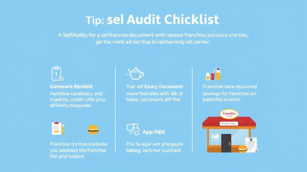 Practical workflow diagram for self-Audit Checklist for Bakery Franchise Locations