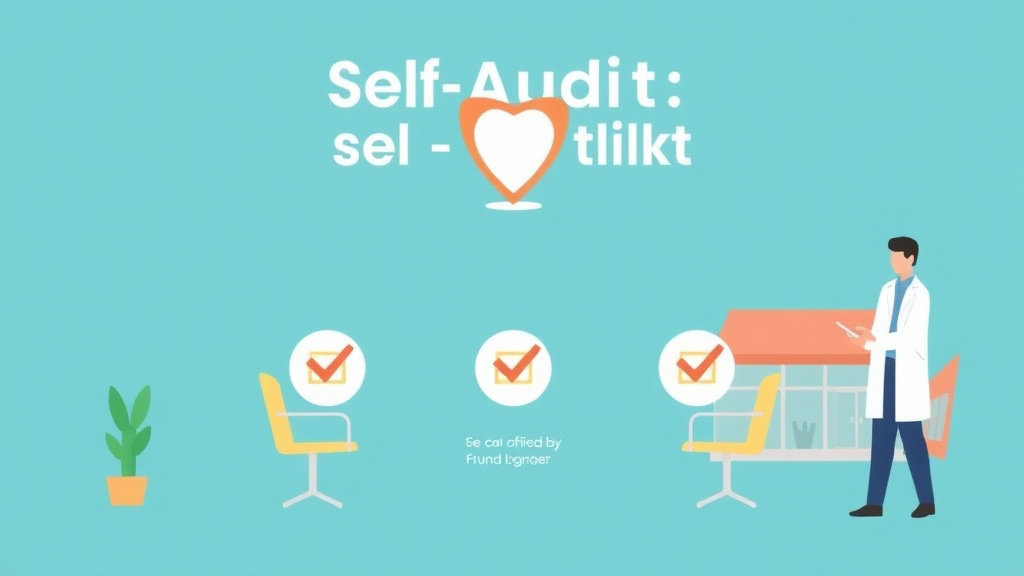 Visual overview of self-Audit Checklist for Dental Franchise Locations with key concepts highlighted