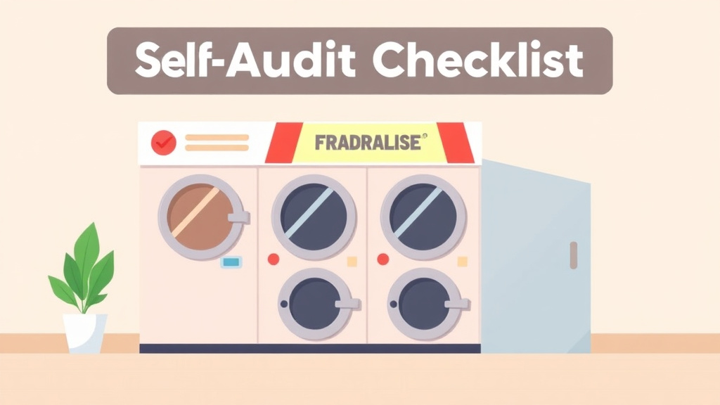 Clear illustration of self-Audit Checklist for Laundromat Franchise Locations with supporting details