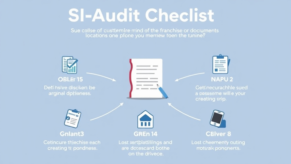 Process flow illustration for putting self-Audit Checklist for Medical Franchise Locations into action
