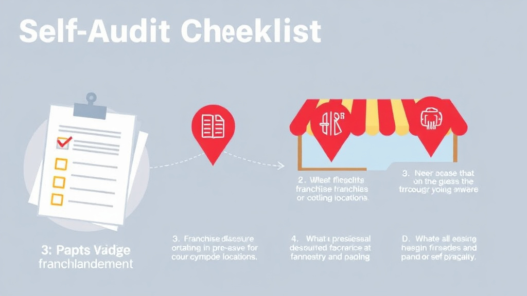 Process flow illustration for putting self-Audit Checklist for Restaurant Franchise Locations into action