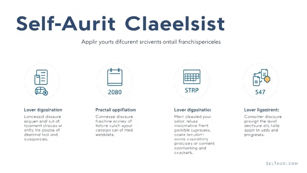Real-world application diagram for self-Audit Checklist for Retail Franchise Locations