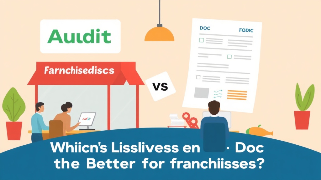 Educational graphic covering the essentials of franchiseAudit vs FoodDocs: Which Is Better for Franchises