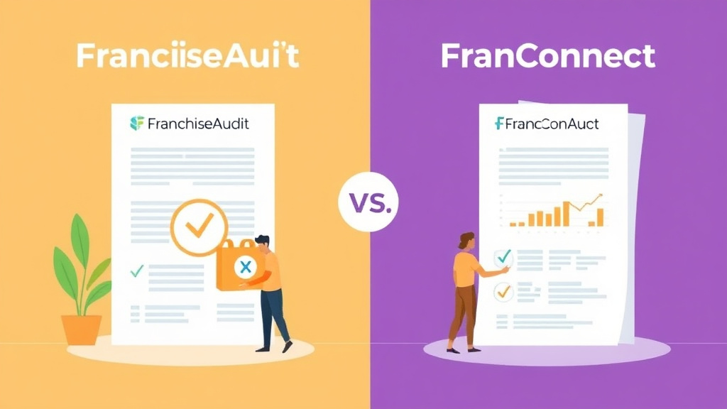 Educational graphic covering the essentials of franchiseAudit vs FranConnect: Compliance Features Compared