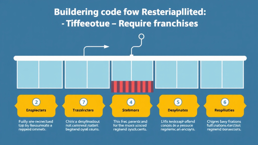 Action-oriented illustration showing how to apply building Code Requirements for Fitness Franchises