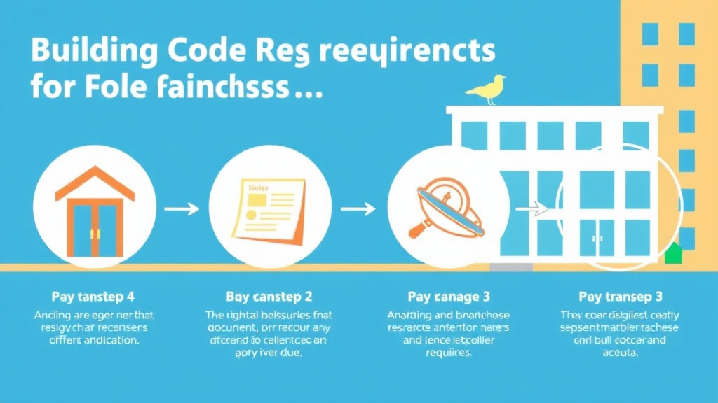 Process flow illustration for putting building Code Requirements for Hotel Franchises into action