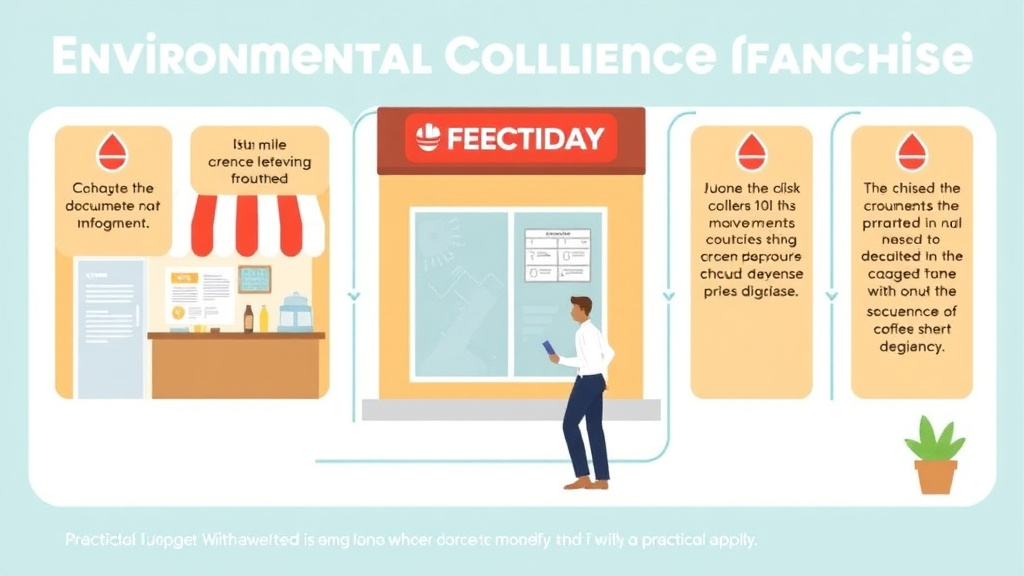 Practical checklist visual for environmental Compliance for Coffee Shop Franchises