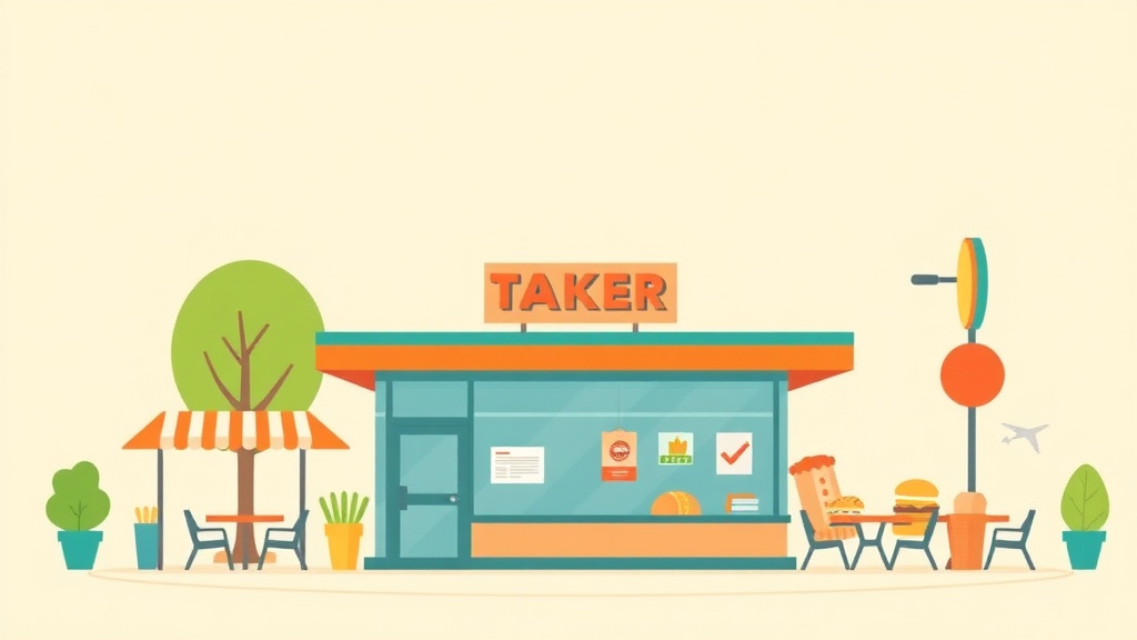 A professional illustration depicting environmental Compliance for Fast Food Franchises