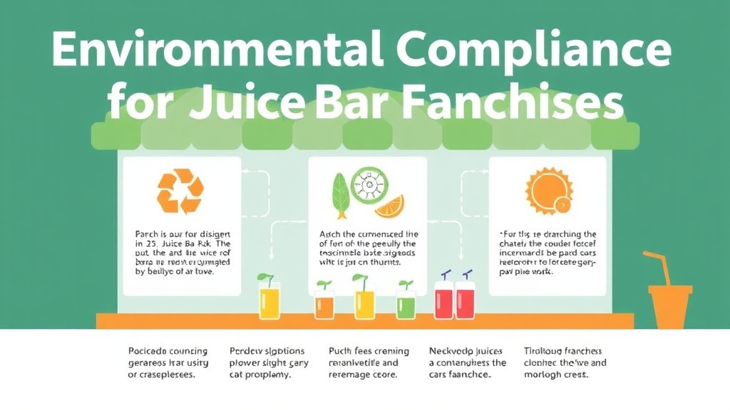 Process flow illustration for putting environmental Compliance for Juice Bar Franchises into action