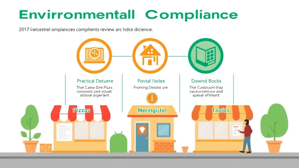 Step-by-step visual guide for implementing environmental Compliance for Pizza Franchises