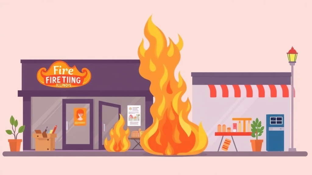 Illustration breaking down the fundamentals of fire Safety Compliance for Franchises in Illinois