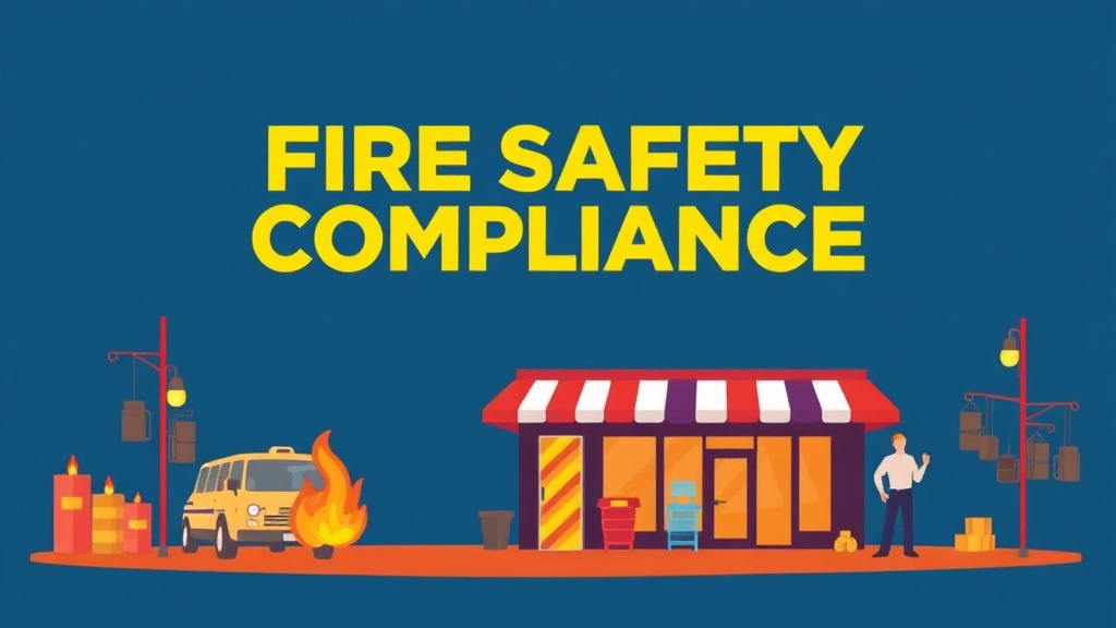 Visual overview of fire Safety Compliance for Franchises in Iowa with key concepts highlighted