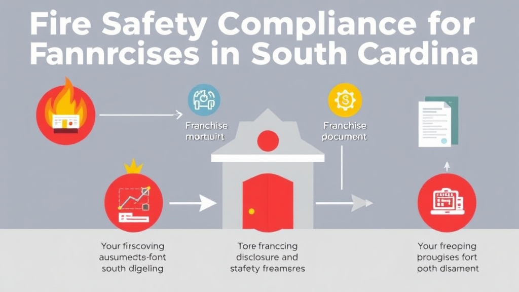Action-oriented illustration showing how to apply fire Safety Compliance for Franchises in South Carolina