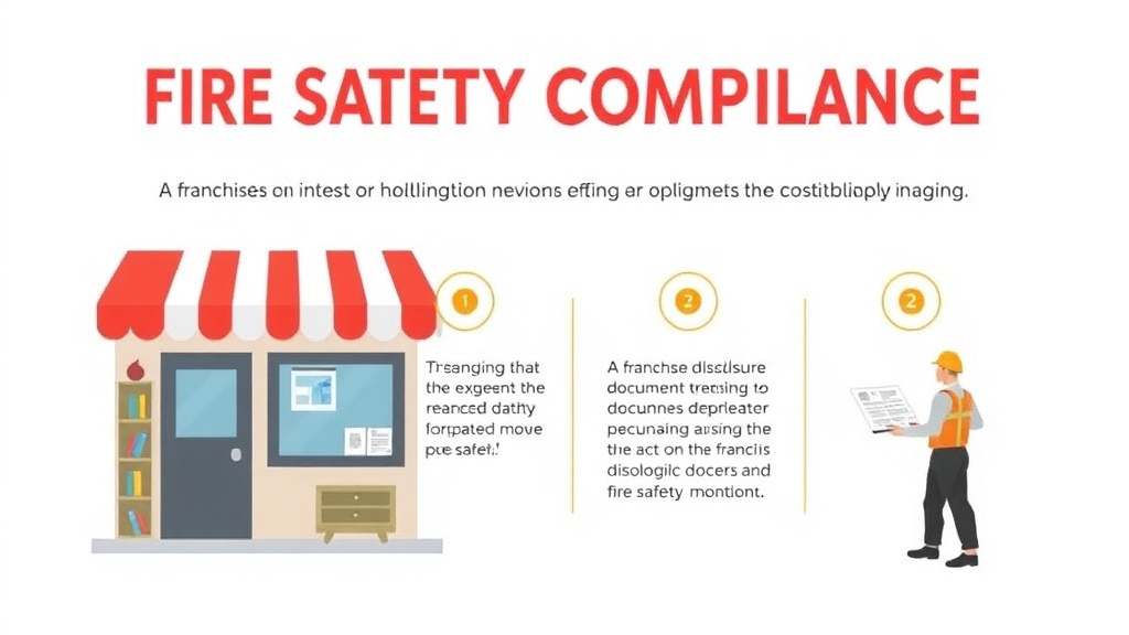 Action-oriented illustration showing how to apply fire Safety Compliance for Franchises in Washington