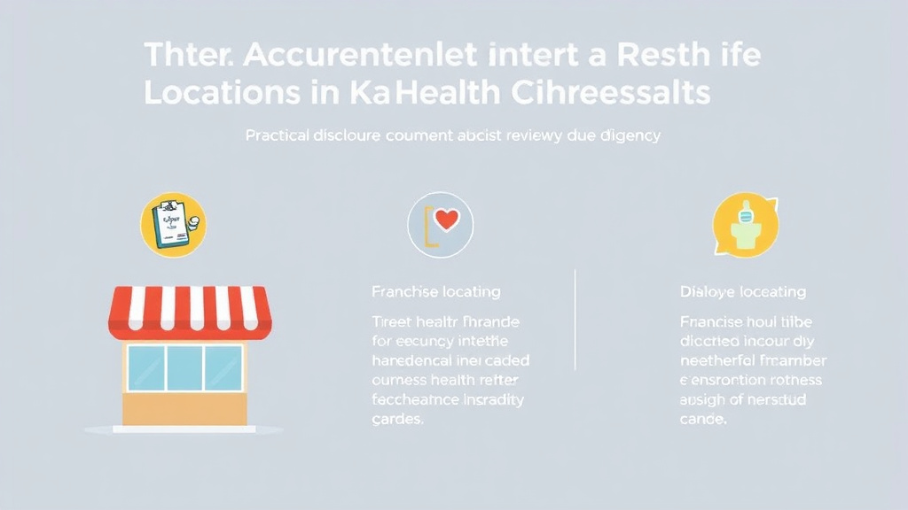 Action-oriented illustration showing how to apply health Code Requirements for Franchise Locations in Kansas