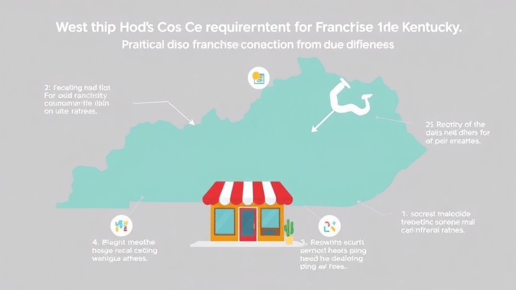 Process flow illustration for putting health Code Requirements for Franchise Locations in Kentucky into action