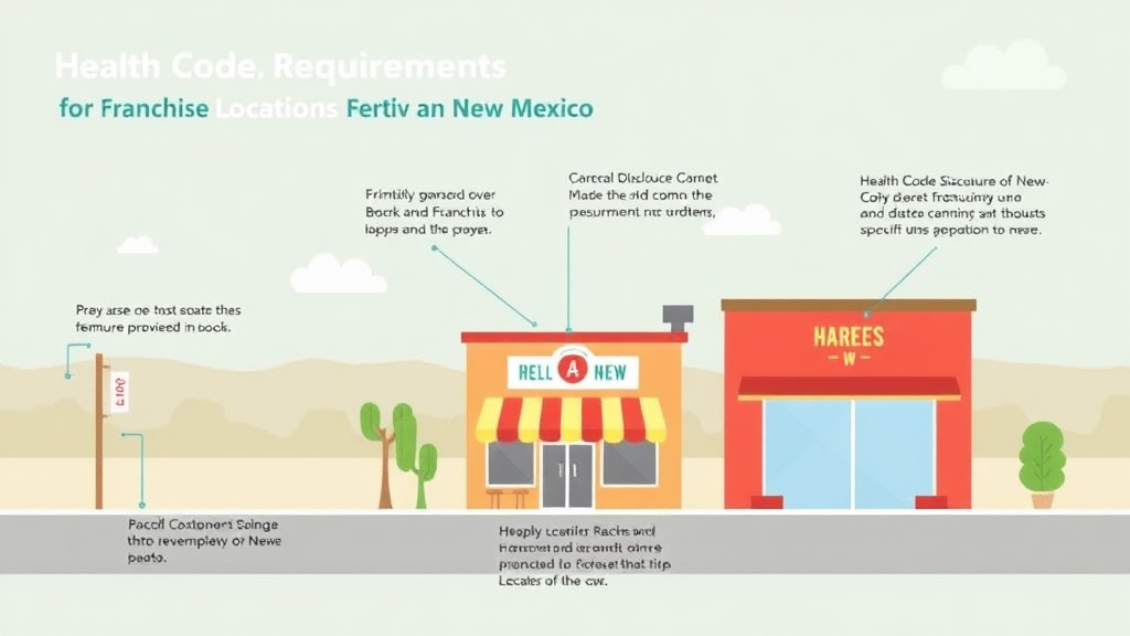Process flow illustration for putting health Code Requirements for Franchise Locations in New Mexico into action